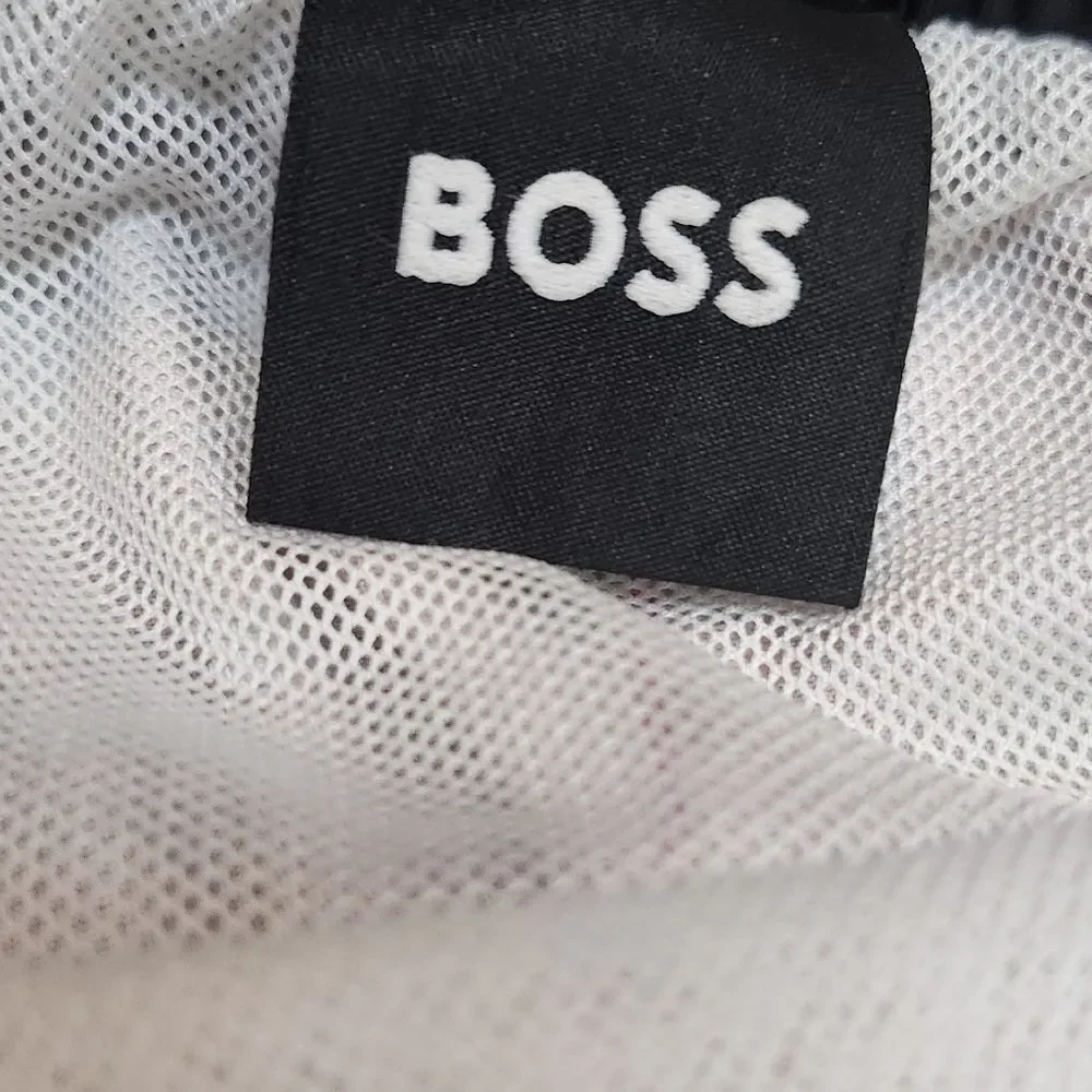 BOSS Piranha Swim Trunks Shorts Tropical Pink Size L